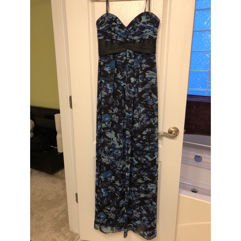 Blue Floral Prom/Formal Dress